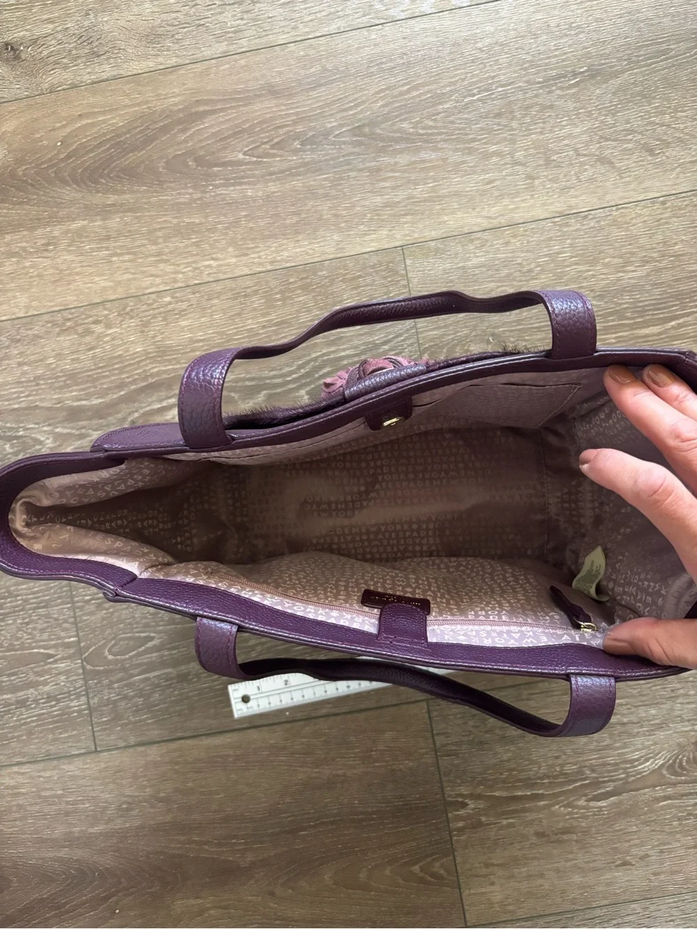 Kate Spade Burgundy Tassel Tote Bag